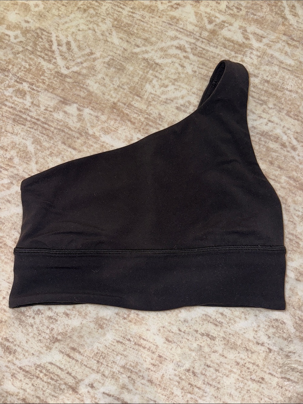 lululemon athletica One-Shoulder Black Sports Bra - Size 6